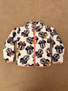 Worn once. Disney Minnie Mouse fleece jacket. Size 7